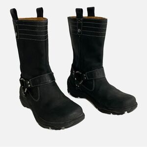 Warmbat Australia Jackaroo Leather Boots Women’s Size 8M Winter Buckle Black